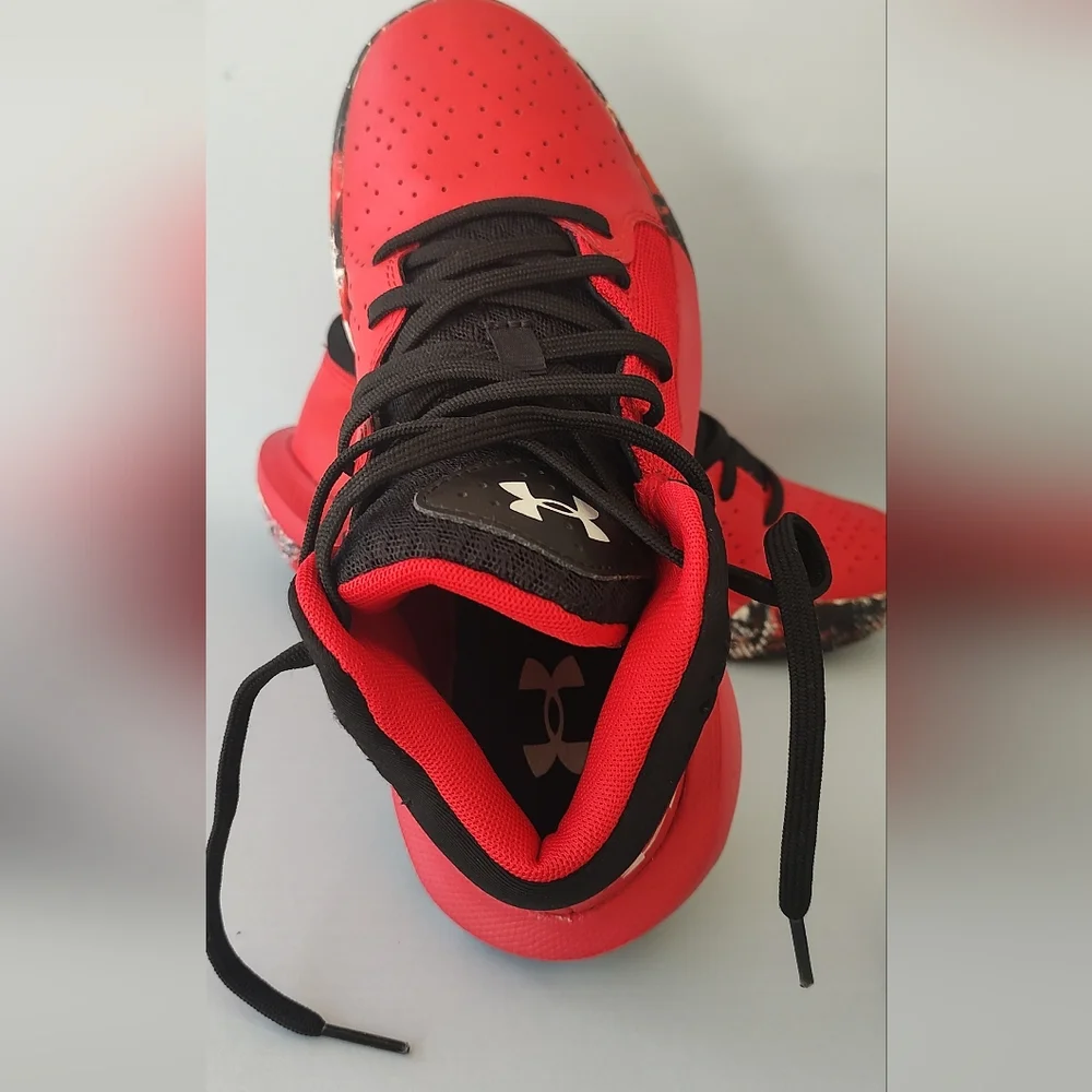 Under Armour Red and Black Athletic Shoes Boys